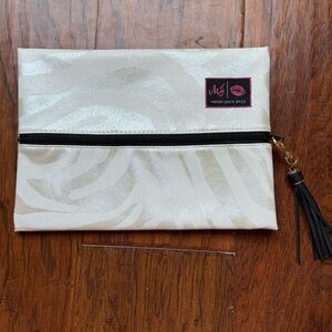 Pearl Zebra Small Makeup Junkie Bag